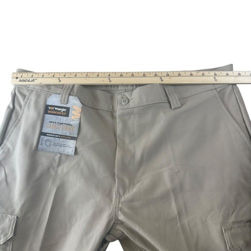 Wrangler Workwear Uomo Pantaloni Cargo Funzionali Cachi Outdoor Robusti 40x30 Nuovi con etichette - Foto 9 di 9