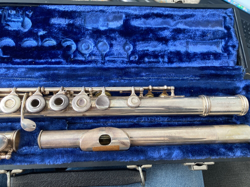 Gemeinhardt M3S Flute Head/body/foot joints all SOLID SILVER inline open holed - Picture 5 of 5