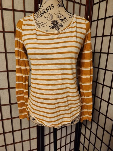 WE THE FREE+ brown cotton striped shirt- size XS - Picture 3 of 6