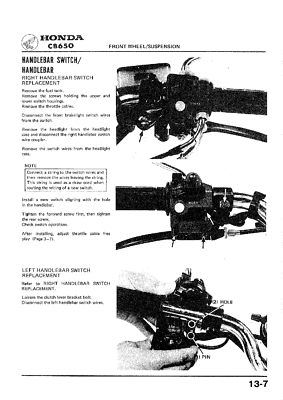 1979-1982 Honda CB650 CB 650 Repair Workshop Service Manual PDF