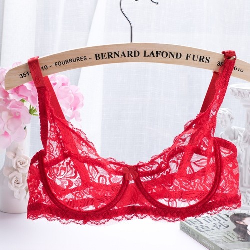 Floral Lace Plunge Underwear Underwire Push Up Bra 32 34 36 38 40 42 44ABCD BRA - Picture 8 of 38