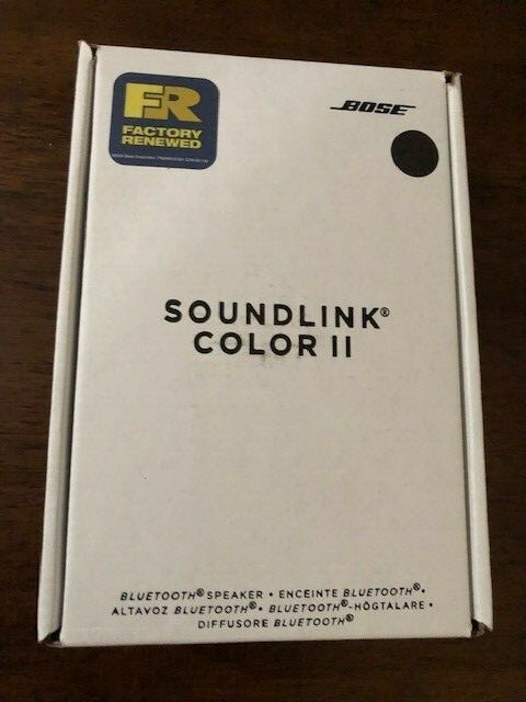 BOSE SOUNDLINK COLOR II 8 PORTABLE SPEAKER SOFT BLACK BLUETOOTH 8-YEAR WARRANTY BOSE SOUNDLINK COLOR II 8 PORTABLE SPEAKER SOFT BLACK BLUETOOTH 8-YEAR WARRANTY
