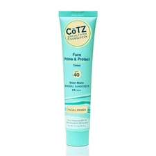 COTZ Face Prime & Protect Tinted Mineral Sunscreen and Facial Primer Broad