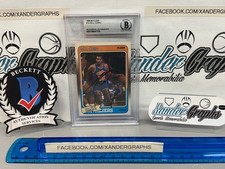 DELL CURRY SIGNED AUTOGRAPHED ROOKIE RC 1988-89 FLEER CARD-BECKETT BGS BAS SLAB. rookie card picture