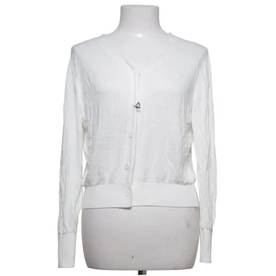 Cardigan, femme, taille : M, blanc, viscose, unicolore, tricot fin #DQ4 - Photo 1/4