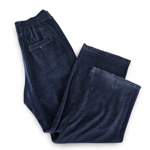 Iroquois Japan Velour Wide Leg Lounge Pants Drawstring Waist Casual Mens Size 3 - Picture 2 of 15