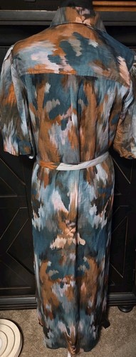 Finley Madeline Maxi Dress Abstract Autumn Brushstroke Size Small New - Picture 5 of 19