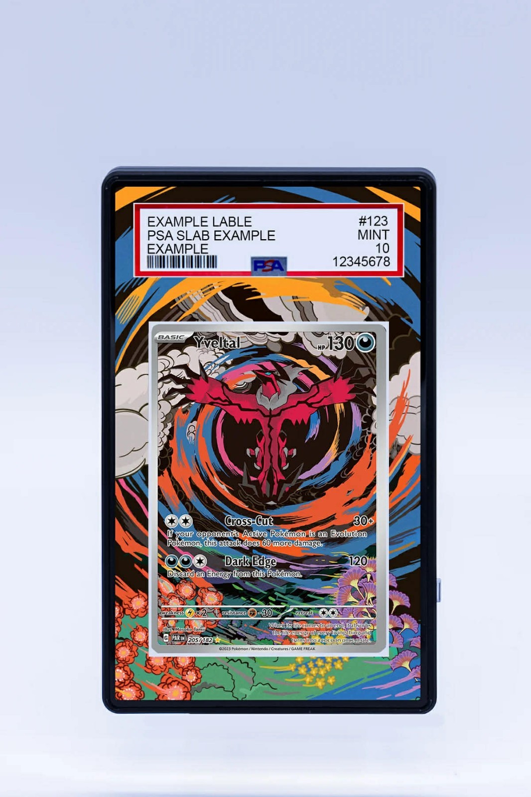 Yveltal 205/182 Paradox Rift Pokemon Extended Artwork For PSA CGC BGS or TAG