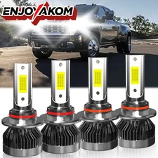 For GMC Sierra 3500 2001-2006 Combo LED Headlight Kit Bulb High Low Beam 4x