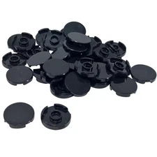 35 NEW LEGO Tile, Round 2 x 2 with Bottom Stud Holder Black