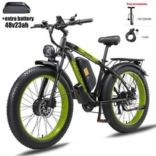 35MPH Peak 4000W Dual Motor E-Mountain Bike 26" 48V/1104WH V3 eBike for adult US
