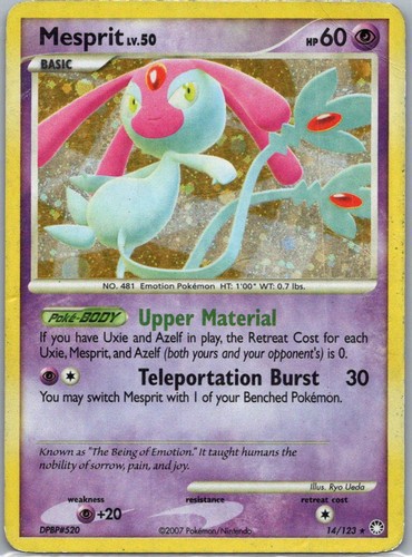 Pokemon TCG Mesprit 14/123 Mysterious Treasures Cosmos Holo MP