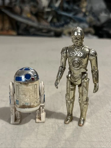 1977 Vintage Star Wars R2-D2 & C3PO Action Figures Kenner #