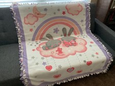 Girl  s Bunny Handmade Tie Fleece Blanket