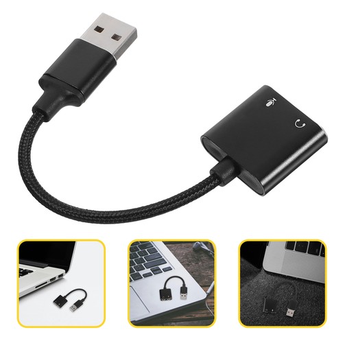 Sound Card Converter Audio Splitter for Headphones Microphone Adapter - 第 5/12 張圖片