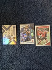 Logan Woodside. 3 Card Rookie Football Lot With Autograph.  Great Condition
