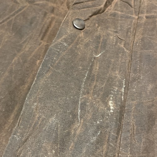 Vintage Duster Coat Mens L Brown Waxed Riding Trench England Country Wear - Picture 11 of 14