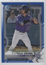 2021 Bowman Chrome Prospects Blue Refractor 83/150 Terrin Vavra #BCP-100 gl5