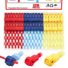 10 Amp 12-Volt Quick Splice T-Tap Wire Connectors with Male Spade Disconnects fo