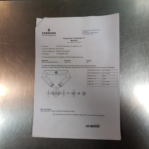 New Emerson Micro Motion Elite Coriolis Meter CMF100H999N2EZEZZX 1" 150# Core800 - Picture 10 of 21
