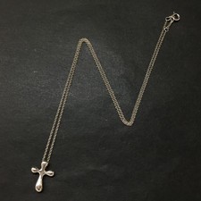 EGA TIFFANY&CO. Srebro 925 Kropla łzy Krzyż Wisiorek Naszyjnik/3CD0477