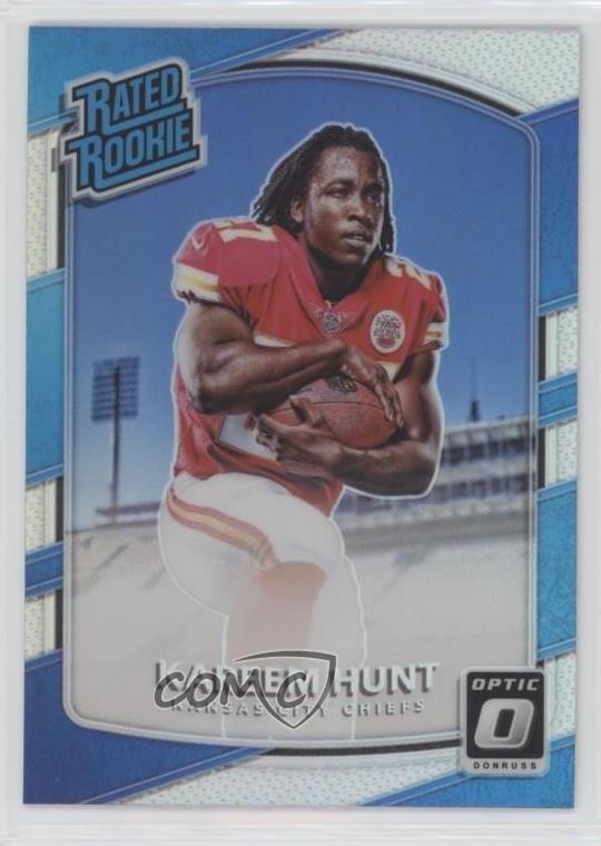2017 Donruss Optic Rated Rookie Holo Prizm Kareem Hunt #182 pn5