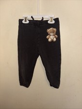 H  M Kids 3 Years Sweatpants Dark Gray With Teddy Bear Detail 100 Cotton