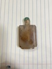 Antique Vintage Chinese Nice Carved Edges Squared Carnelian Agate Snuff Bottle  — photo 2