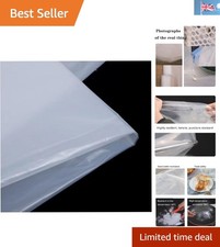 Heavy Duty 2x2m Clear Plastic Sheeting for Garden, Insulation & Building Prot...