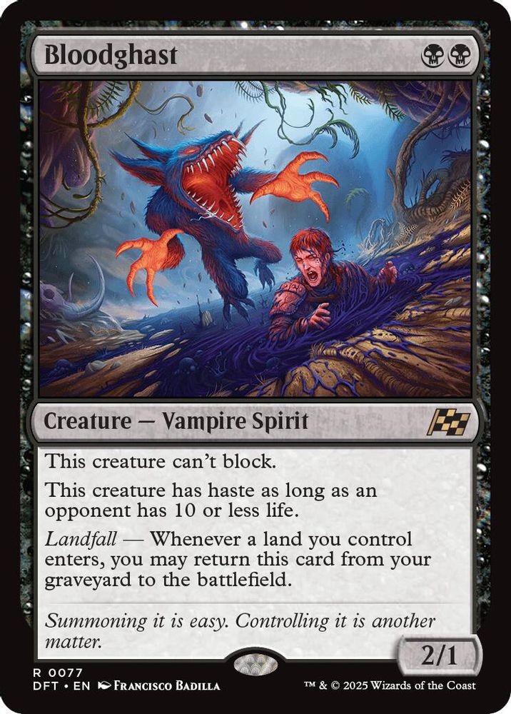2025 Magic: The Gathering: Aetherdrift - Bloodghast (#77, Foil, R, Near Mint)