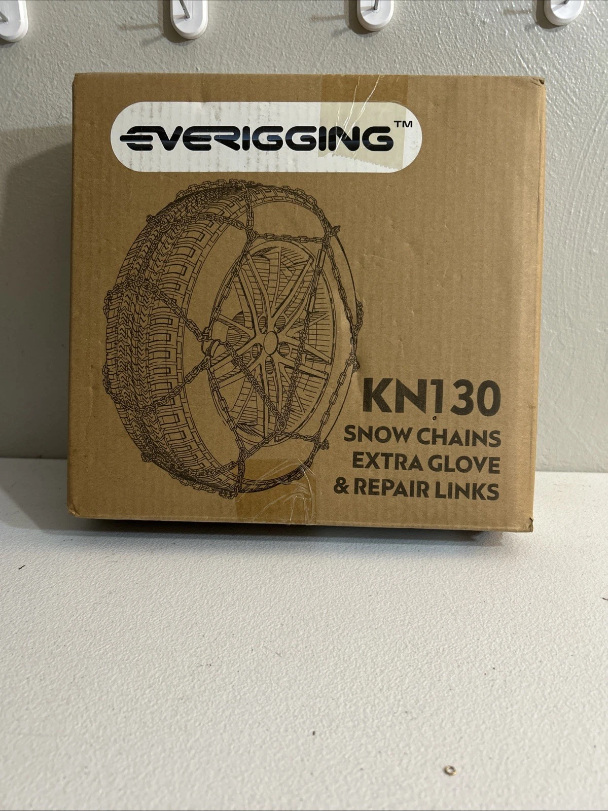 Ever Rigging Kn130 Snow Chains Extra Glove And Repair Links