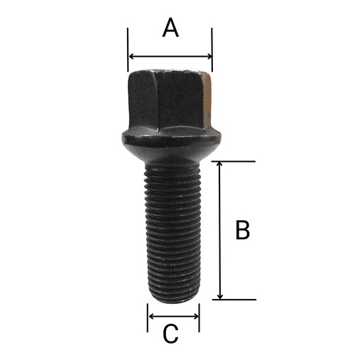 20 schwarze Radschrauben Radbolzen Kugelbund M14x1,5 35mm Audi Mercedes-Benz - Imagen 2 de 7