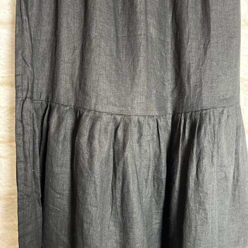Faithful The Brand Black Linen Tie Skirt. Size 12.#P7 - Picture 3 of 10