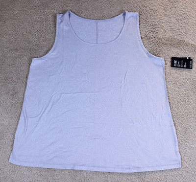 ID Ideology Womens Athletic Performance Muscle Tank Top (1X) Storm Grey - NWT