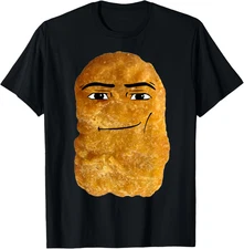 Retro Funny Chicken Nugget Meme Graphic Tee Humor Foodie Unisex Black T Shirt