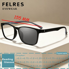 Large Size 155mm Square Anti Blue Light Reading Glasses Men Big Face Readers