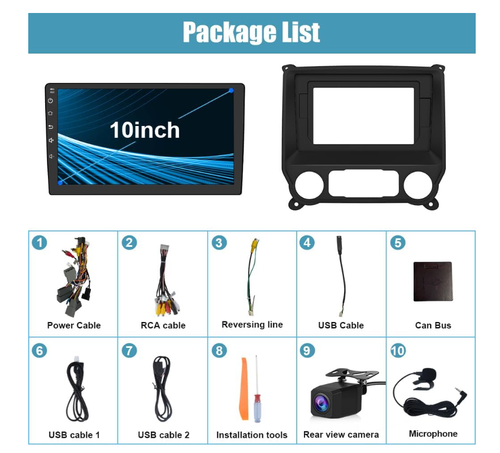 Android 13 Car Radio Stereo 2+64G for Chevy Silverado GMC Sierra 2014-2018 with - Bild 7 von 7