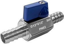 1/2" Hose Barb Ball Valve 304 Stainless Steel Mini Shut Off Valve