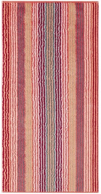Cawö Handtuch UNIQUE Streifen BL 50x100 cm rot Handtücher