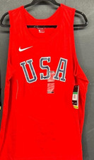 Nike Team USA Club Tank Top Shirt Men's XL CU0065-657 Red Training Gym, NWT