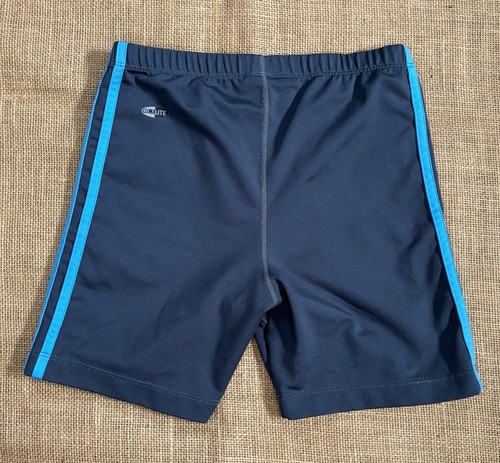 Boys Adidas Climalite Gray Blue Athletic Shorts Medium Sports Leisure Normcore - Picture 4 of 5