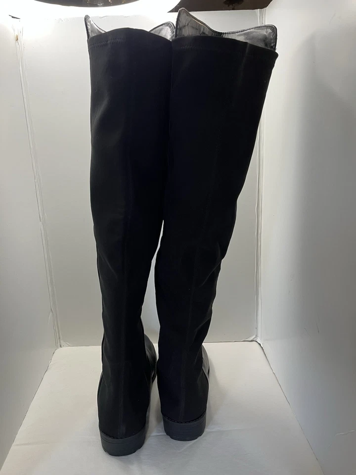 Botas Unisa para mujer 8M Gillean 2 por encima de la rodilla negras nuevas en caja Foto 3 de 4