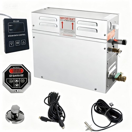 7KW 4KW Full Stainless Steel Full SET HOME STEAM SAUNA SHOWER SPA BATH GENERATOR - Picture 1 of 7
