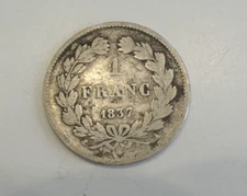 LOUIS PHILIPPE 1 FRANC 1837 A