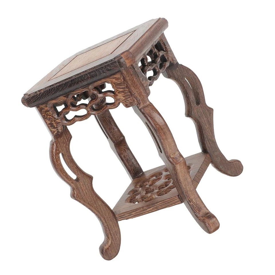 Mini-Pflanzenständer Blumentopfständer Holz -Untertasse Bonsai Podest - Bild 4 von 4