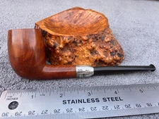 New pipe 1892 Barling. Silver. Army mount. Laxey collection.