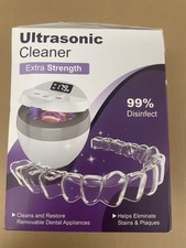 Ultrasonic Retainer Cleaner 200ML 45kHz Dental Cleaning-White