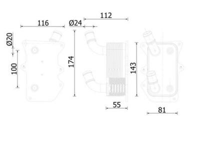 MAHLE Engine Oil Cooler For HYUNDAI Grand Santa F KIA Sportage 09-22 264102F000