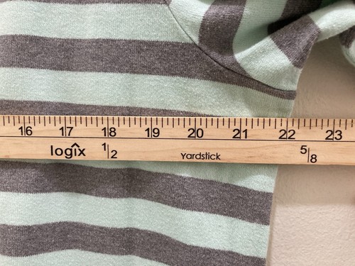 Top donna Talbots taglia XL Petites blu a righe maniche lunghe blusa - Foto 19 di 19
