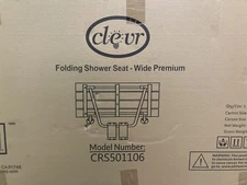 Clevr 36" Wall Mounted Teak Wood Shower Seat Folding Shower Bench